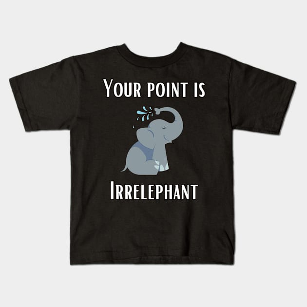 Animal Elephant Pun Kids T-Shirt by Felicity-K